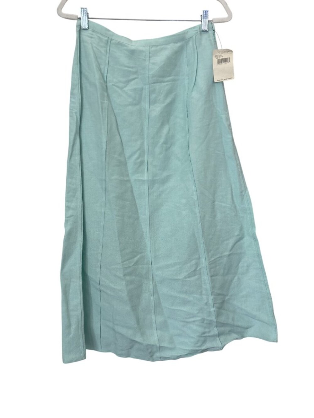 Vintage Portraits By Northern Isles Skirt Size 10 Aqua Ice Linen Deadstock NEW